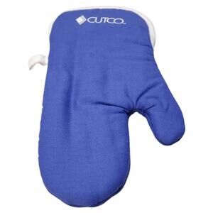 Cutco Branded Blue & White Oven Mitt Glove Pot Holder 12"